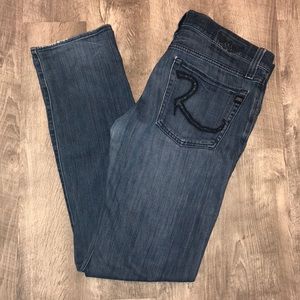 Rock & Republic blue jeans.